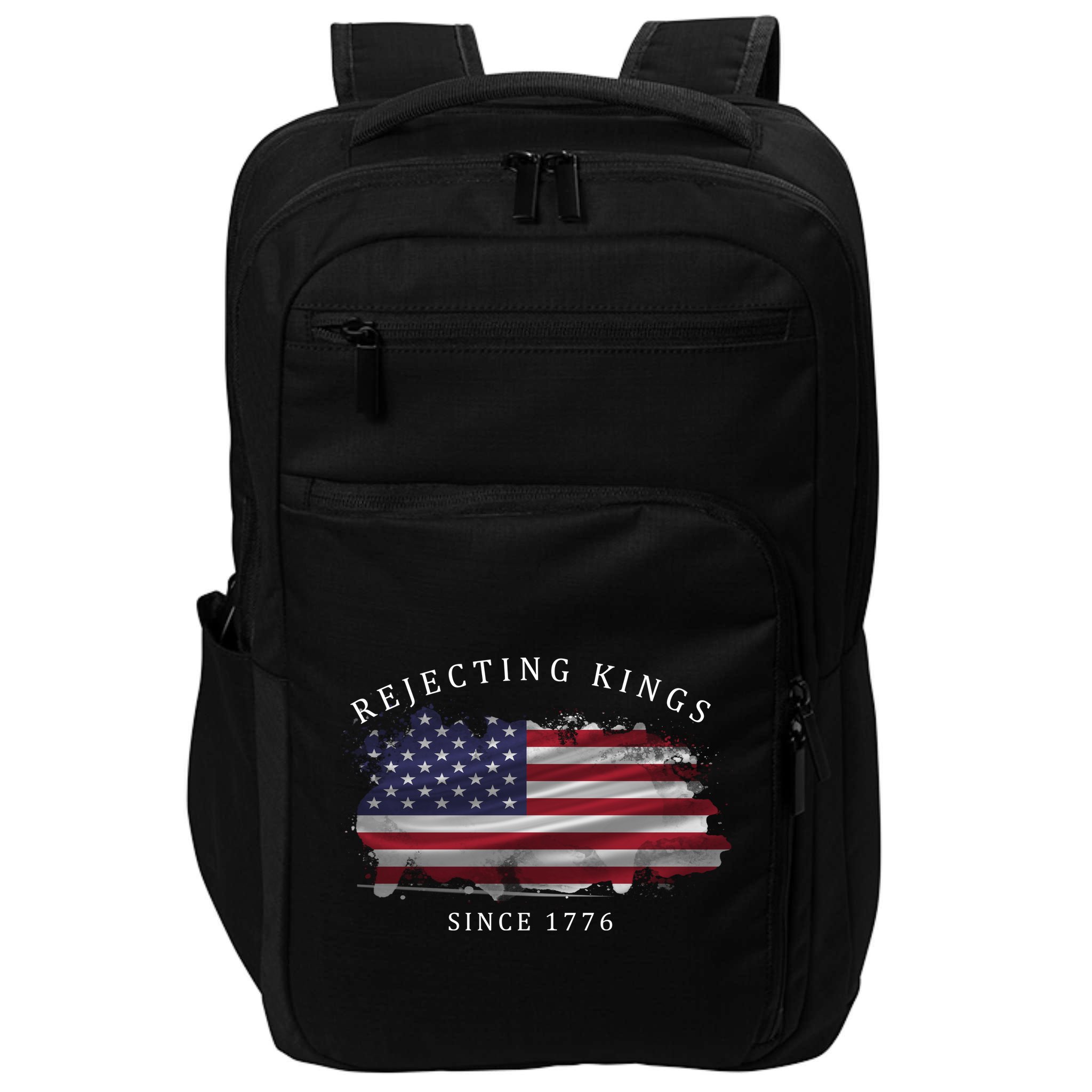 Retro Rejecting Kings Since 1776 Protest Pro Democracy Impact Tech Backpack