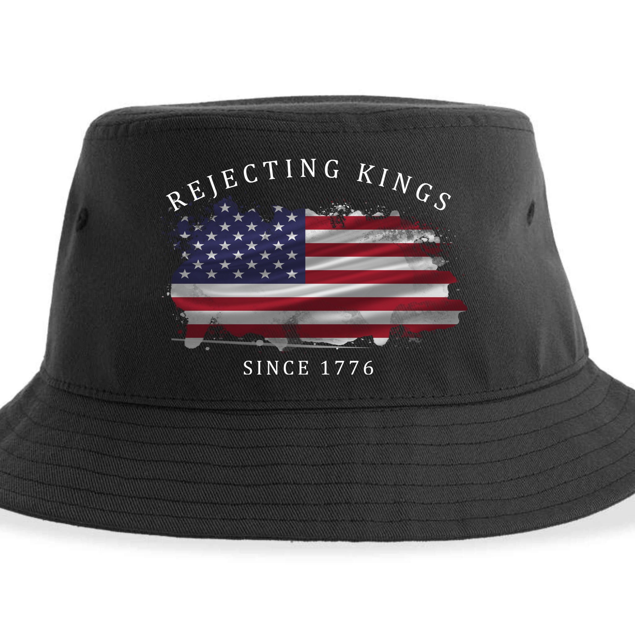 Retro Rejecting Kings Since 1776 Protest Pro Democracy Sustainable Bucket Hat