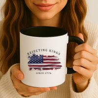 Retro Rejecting Kings Since 1776 Protest Pro Democracy Mug