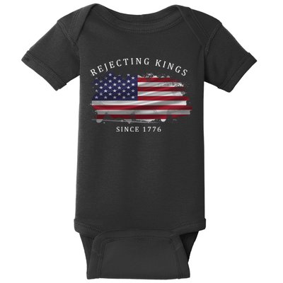 Retro Rejecting Kings Since 1776 Protest Pro Democracy Baby Bodysuit