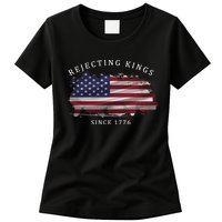 Retro Rejecting Kings Since 1776 Protest Pro Democracy Womens T-Shirt