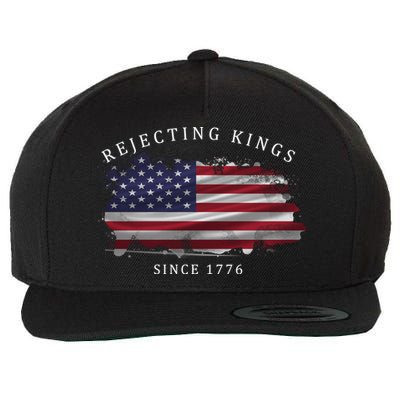 Retro Rejecting Kings Since 1776 Protest Pro Democracy Wool Snapback Cap