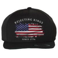 Retro Rejecting Kings Since 1776 Protest Pro Democracy Wool Snapback Cap