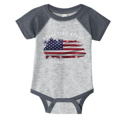 Retro Rejecting Kings Since 1776 Protest Pro Democracy Infant Baby Jersey Bodysuit