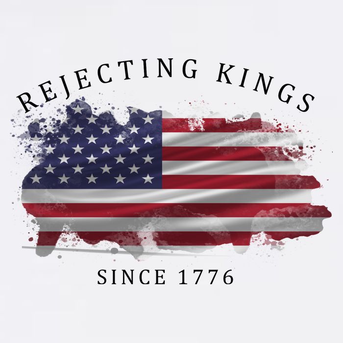 Retro Rejecting Kings Since 1776 Protest Pro Democracy Garment-Dyed Sweatshirt