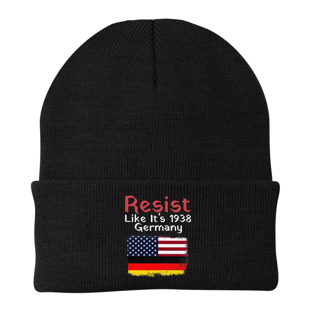 Retro Resist Like Its 1938 Germany Usa Germany Flag Vintage Beanie