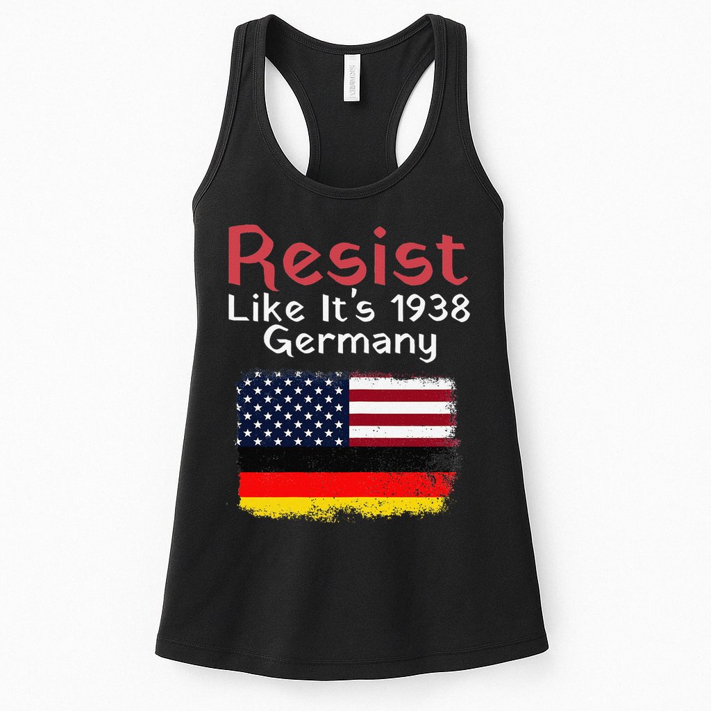 Retro Resist Like Its 1938 Germany Usa Germany Flag Vintage Womens Tank Top