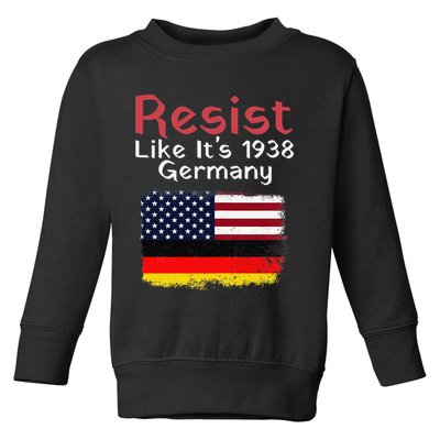 Retro Resist Like Its 1938 Germany Usa Germany Flag Vintage Toddler Sweatshirt