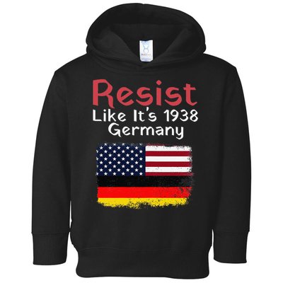 Retro Resist Like Its 1938 Germany Usa Germany Flag Vintage Toddler Hoodie