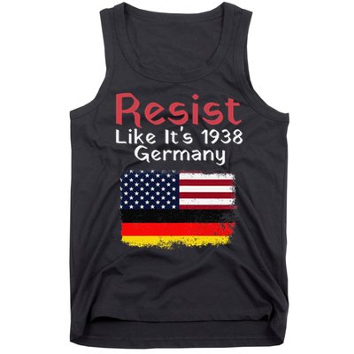 Retro Resist Like Its 1938 Germany Usa Germany Flag Vintage Tank Top