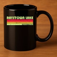 Retro Raystown Lake Pennsylvania 11oz C Handle Ceramic Mug