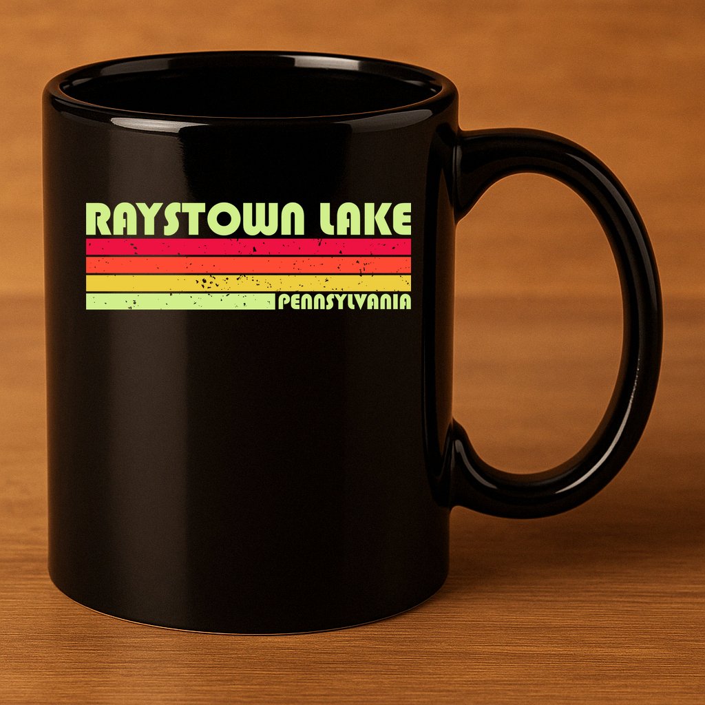 Retro Raystown Lake Pennsylvania 11oz C Handle Ceramic Mug