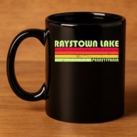 Retro Raystown Lake Pennsylvania 11oz C Handle Ceramic Mug