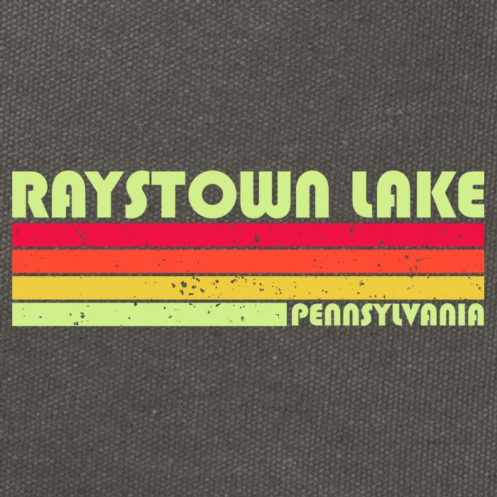 Retro Raystown Lake Pennsylvania Cotton Canvas Backpack