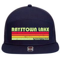 Retro Raystown Lake Pennsylvania 7 Panel Mesh Trucker Snapback Hat
