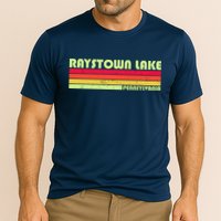 Retro Raystown Lake Pennsylvania Cooling Performance Crew T-Shirt
