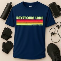 Retro Raystown Lake Pennsylvania Cooling Performance Crew T-Shirt