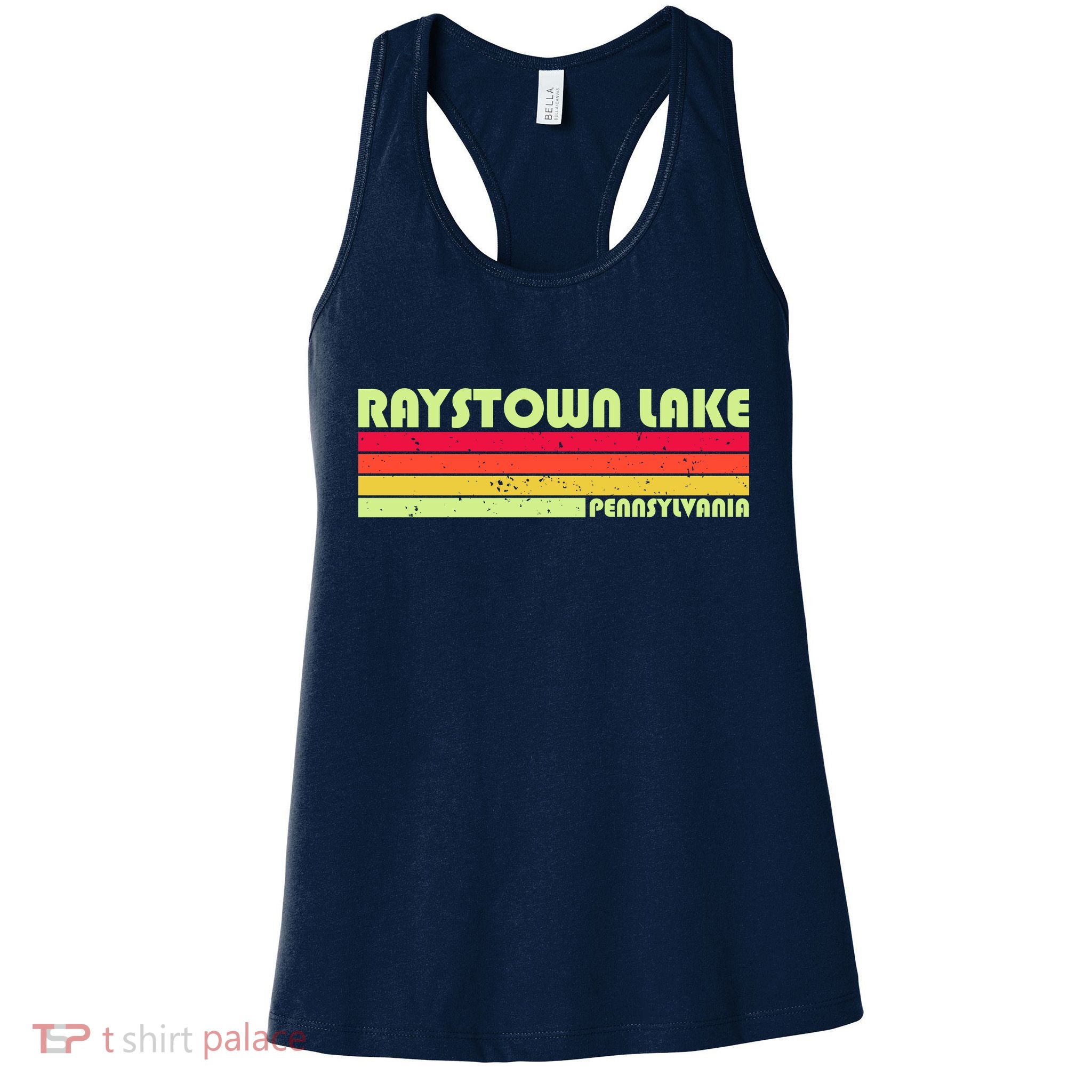 Retro Raystown Lake Pennsylvania Womens Tank Top