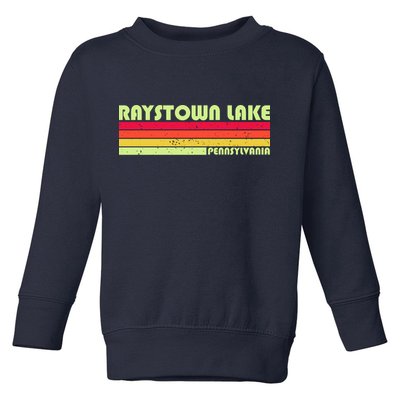 Retro Raystown Lake Pennsylvania Toddler Sweatshirt