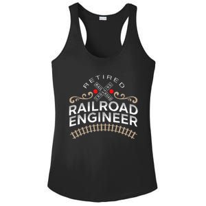 Retired Railroad Locomotive Train Engineer  Ladies PosiCharge Competitor Racerback Tank