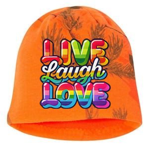 Rainbow Radiance Live Laugh Love Kati - Camo Knit Beanie