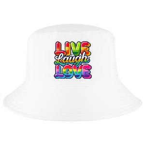 Rainbow Radiance Live Laugh Love Cool Comfort Performance Bucket Hat