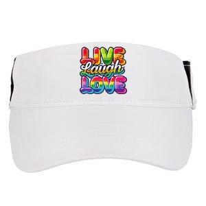 Rainbow Radiance Live Laugh Love Adult Drive Performance Visor