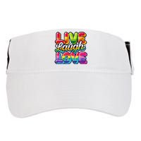 Rainbow Radiance Live Laugh Love Adult Drive Performance Visor