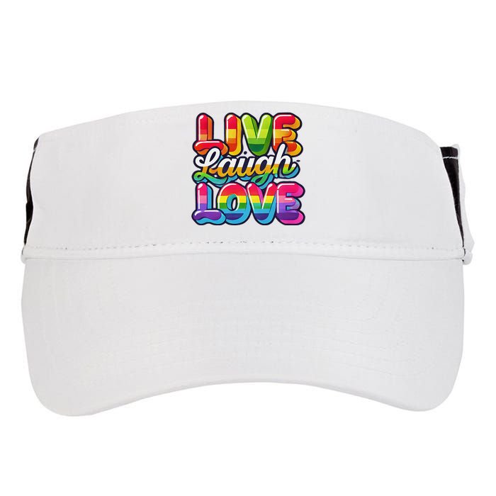 Rainbow Radiance Live Laugh Love Adult Drive Performance Visor