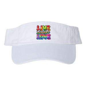 Rainbow Radiance Live Laugh Love Valucap Bio-Washed Visor