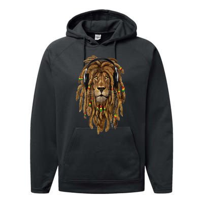 Rasta Reggae Lion Music Art For Rastafari Lover Performance Fleece Hoodie