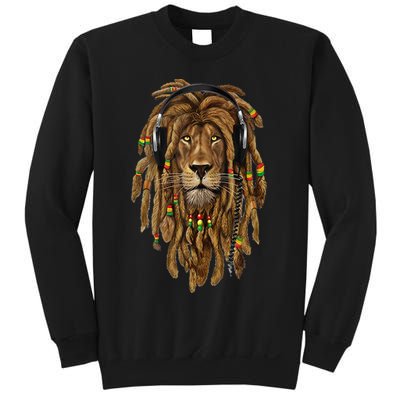 Rasta Reggae Lion Music Art For Rastafari Lover Sweatshirt
