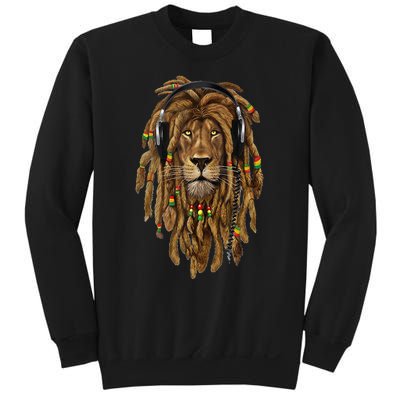 Rasta Reggae Lion Music Art For Rastafari Lover Sweatshirt