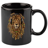 Rasta Reggae Lion Music Art For Rastafari Lover 11oz C Handle Ceramic Mug