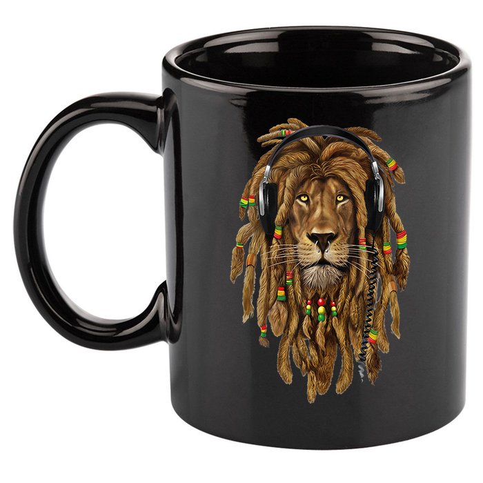 Rasta Reggae Lion Music Art For Rastafari Lover 11oz C Handle Ceramic Mug