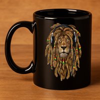 Rasta Reggae Lion Music Art For Rastafari Lover 11oz C Handle Ceramic Mug