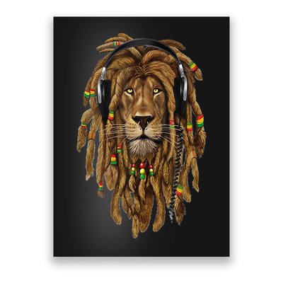 Rasta Reggae Lion Music Art For Rastafari Lover Poster