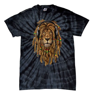 Rasta Reggae Lion Music Art For Rastafari Lover Tie-Dye T-Shirt