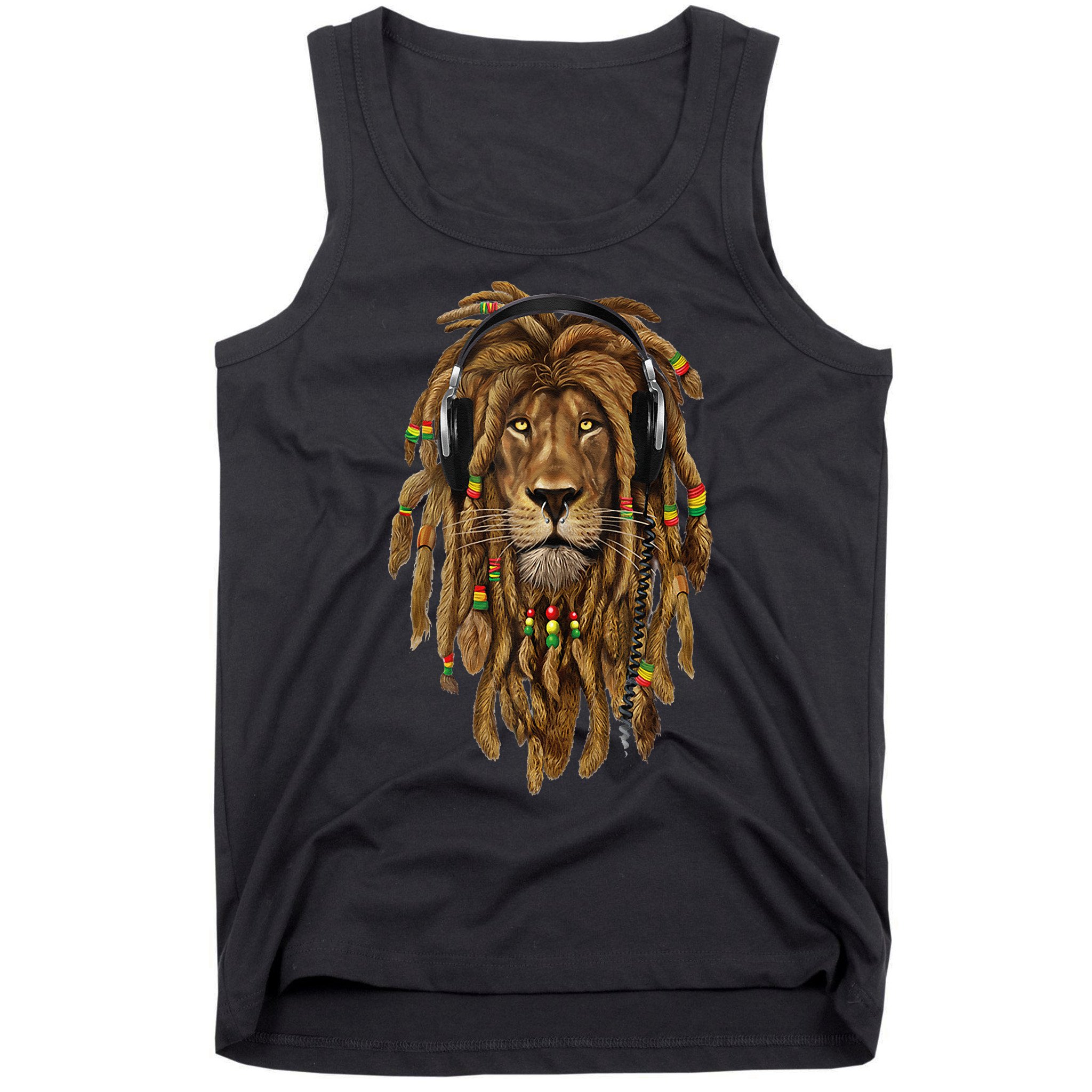 Rasta Reggae Lion Music Art For Rastafari Lover Tank Top