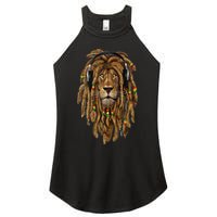 Rasta Reggae Lion Music Art For Rastafari Lover Women's Perfect Tri Rocker Tank