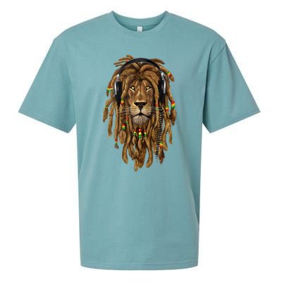 Rasta Reggae Lion Music Art For Rastafari Lover Sueded Cloud Jersey T-Shirt