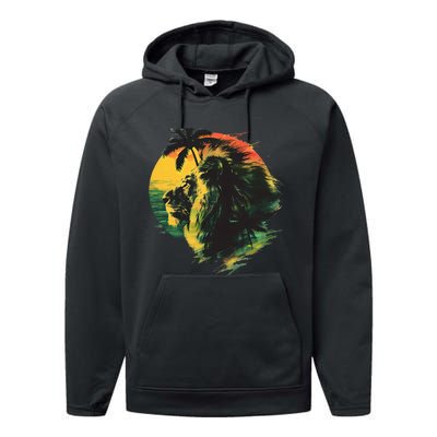 Rasta Reggae Lion Of Judah Rastafari Pride Jamaican Music Performance Fleece Hoodie