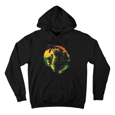 Rasta Reggae Lion Of Judah Rastafari Pride Jamaican Music Hoodie