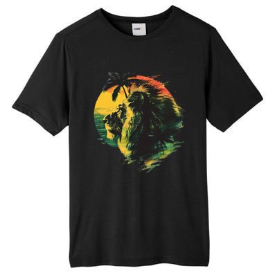 Rasta Reggae Lion Of Judah Rastafari Pride Jamaican Music Tall Fusion ChromaSoft Performance T-Shirt