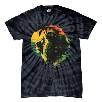 Rasta Reggae Lion Of Judah Rastafari Pride Jamaican Music Tie-Dye T-Shirt