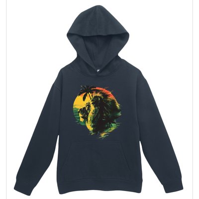 Rasta Reggae Lion Of Judah Rastafari Pride Jamaican Music Urban Pullover Hoodie