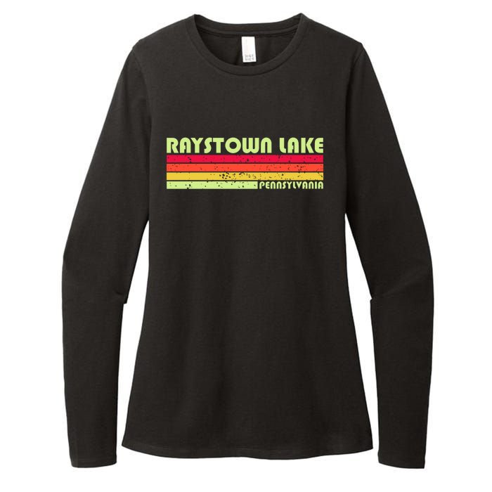 Retro Raystown Lake Pennsylvania Womens CVC Long Sleeve Shirt