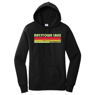 Retro Raystown Lake Pennsylvania Women's Pullover Hoodie