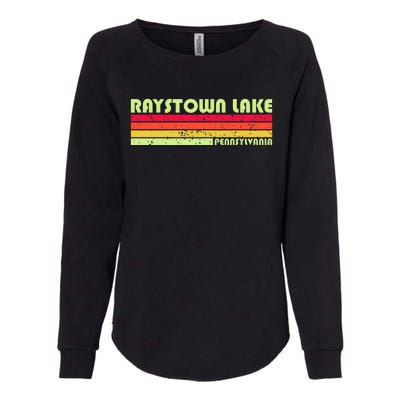 Retro Raystown Lake Pennsylvania Womens California Wash Sweatshirt