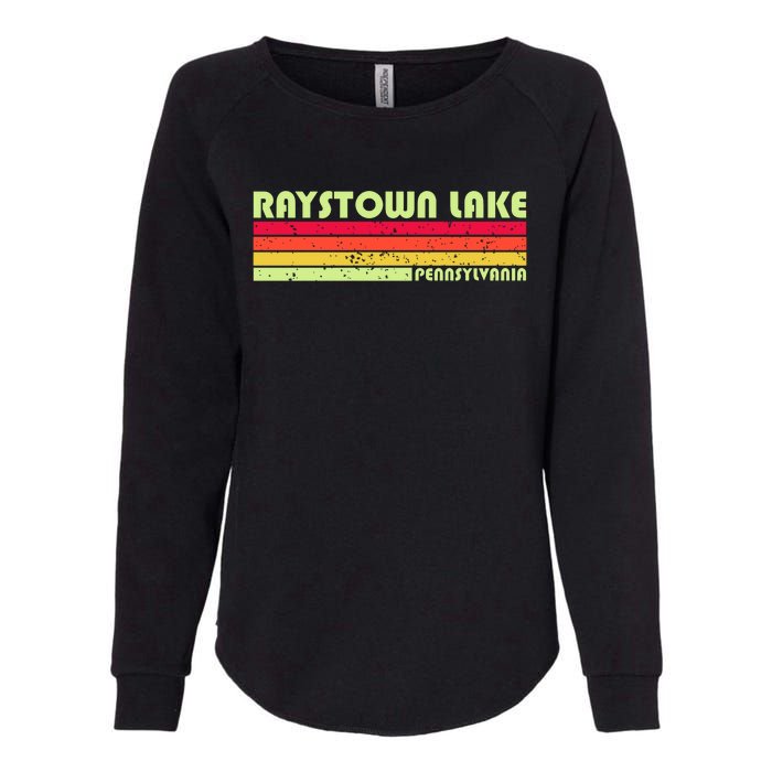 Retro Raystown Lake Pennsylvania Womens California Wash Sweatshirt